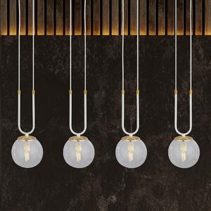GLAM 4 WHITE/TRANSPARENT 1116/4 lampa wisząca szklane klosze GLAMOUR