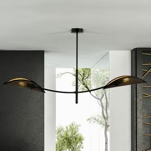 LOTUS 2 BLACK/GOLD 1106/2 lampa sufitowa żyrandol oryginalny Design abażury