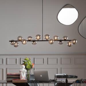 KARE Lampa wisząca designerska Scala Balls, możliwość ściemniania, czarny, salon / jadalnia, metal, design