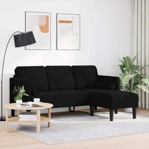 Zestaw sof z poduszkÄ czarny 173 x 131 x 67 cm poliester