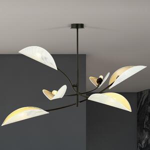 LOTUS 6 WHITE/GOLD 1107/6 lampa sufitowa żyrandol oryginalny Design abażury