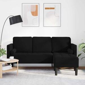 Zestaw sof z poduszkÄ czarny 173 x 131 x 67 cm poliester