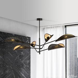 VENE 6 BLACK/GOLD 1160/6 lampa sufitowa żyrandol oryginalny design abażury