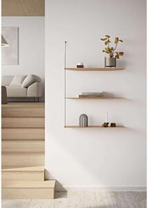 Woud - Stedge Add-on Shelf L80 White Oak/Brass Woud