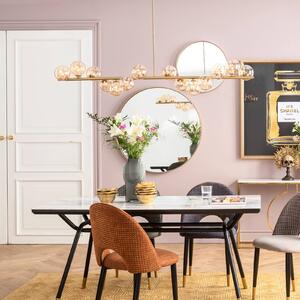 KARE Lampa wisząca designerska Scala Balls, możliwość ściemniania, mosiężny / złoty, salon / jadalnia, metal, design