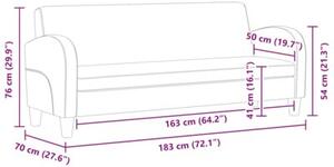 Sofa 3-osobowa, sztuczna skÃ³ra, czarna