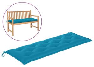 Poduszka na ławkę ogrodową, jasnoniebieska, 150x50x7cm, tkanina