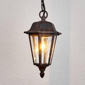 Lampa wisząca zewnętrzna Lindby Lamina, Ø 18 cm, latarnia, E27