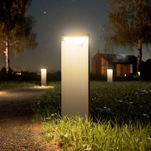 Sigor Lampa solarna LED Nusolar antracyt, wysokość 50cm Nusolar, możliwość ściemniania, aluminiowy / szary / cynkowy, aluminium, nowoczesny