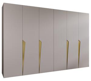 Szafa uchylna otwierana Piano 1 300 (2x150) wys. 202 cm kaszmir + u. zÅoty