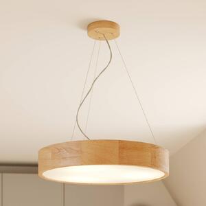 Lampa wisząca Kerio Envostar, możliwość ściemniania, salon / jadalnia, drewno, nowoczesny