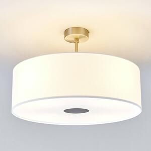Lampa sufitowa Quitani Gala, Ø 50 cm, biała perkalowa