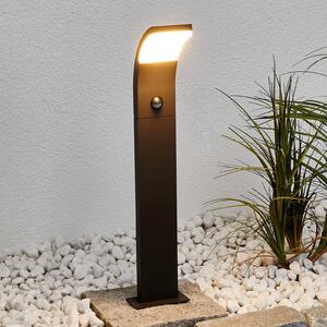 Lucande Timm słupek ogrodowy LED, czujnik, 60 cm, antracyt, IP54