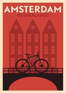 Ilustracja Typographic Amsterdam City Poster Design, kursatunsal