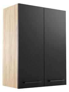 Szafka łazienkowa wisząca Mindel 60 cm - złoty craft / czarny