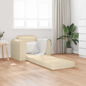 Sofa bed kremowy 98 x 71 x 83 cm tkanina