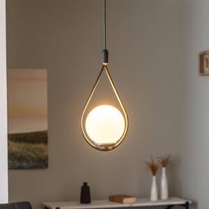 Opviq Lampa wisząca Mudoni MR-937 1-punktowa czarny/opal szkło