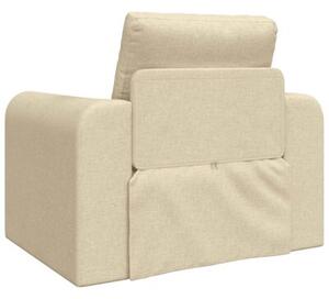 Sofa bed kremowy 98 x 71 x 83 cm tkanina