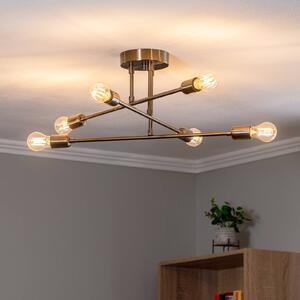 Lampa sufitowa Flower 176 Opviq, możliwość ściemniania, brązowy / mosiężny, salon / jadalnia, metal, nowoczesny