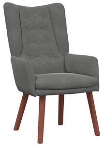 Fotel ciemnoszary 63 x 67 x 94 cm aksamit