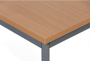 Stół do jadalni TRIVIA, ciemnoszara konstrukcja, 800 x 800 mm, buk