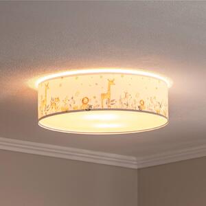 Lampa sufitowa Max Euluna, możliwość ściemniania, biały / opal, pokój dziecięcy, tworzywo sztuczne