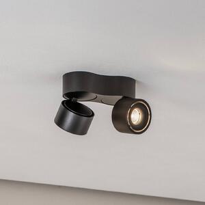 Arcchio reflektor sufitowy LED Rotari, 1240lm, 2-punktowa wersja, czarny Rotari Arcchio, możliwość ściemniania, czarny, salon / jadalnia, aluminium, nowoczesny