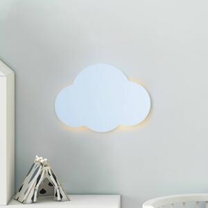 TK Lighting Lampa ścienna Cloud, niebieska, stal, światło pośrednie, 38 x 27 cm