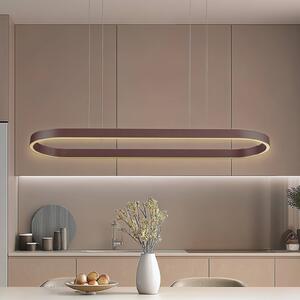 Inteligentna lampa wisząca Melinay Lucande, możliwość ściemniania, brązowy / rdzawy, salon / jadalnia, aluminium, nowoczesny