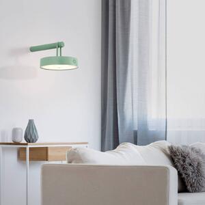 JUST LIGHT. GmbH JUST LIGHT. Kinkiet LED Arma, zielony, tworzywo sztuczne IP44