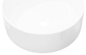 Umywalka ceramiczna, okrągła, 40 x 15 cm, biała