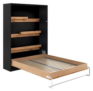 Półkotapczan Basic 140x200 pionowy - czarny / dąb lancelot