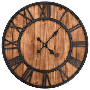 Drewniany wiszący zegar retro 60 cm K7-F37