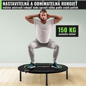 Trampolina Physionics Fitness 101 cm, do 150 kg, zielona