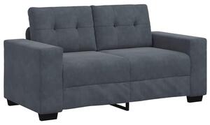 Sofa dwuosobowa ciemnoszara 160x77x82 cm aksamit