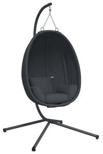 Antracytowy fotel wiszący kokon S5-D65