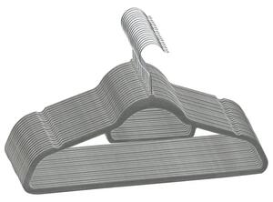 Zestaw 20 szt. aksamitnych szarych wieszaków F3-D65