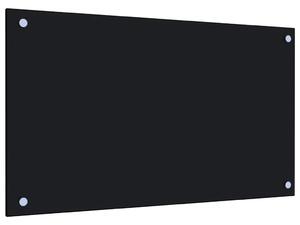 Czarny szklany panel ścienny do kuchni B5-L12