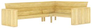 Ogrodowa ławka narożna, 239 cm, impregnowane drewno sosnowe