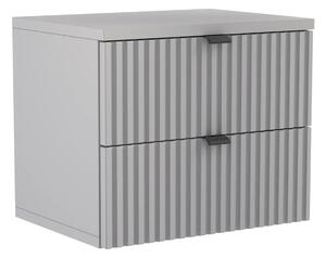 Popielata elegancka szafka nocna H0-A81