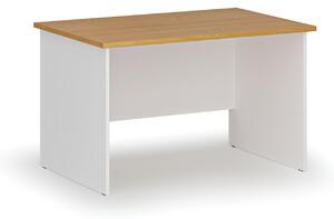 Biurko PRIMO WHITE, 120x80 cm, biały/buk