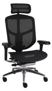 -10% z kodem: OFFICE10 - Fotel biurowy Enjoy 2 BS Black, czarny, siatkowy fotel ergonomiczny
