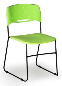 Plastikowe krzesło SQUARE, zielony