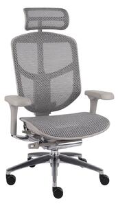 -10% z kodem: OFFICE10 - Fotel biurowy Enjoy 2 GS Grey, ergonomiczny, szary, siatkowe oparcie