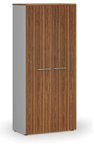 Szafa ubraniowa z wysuwem PRIMO GRAY, 800 x 420 x 1781 mm, szary/orzech
