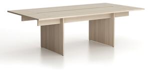 Stół konferencyjny SOLID + 2x rozszerzenie blatu, 240x125 cm, dąb naturalny