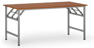 Stół konferencyjny FAST READY, 160x80 cm, szaro-srebrna podstawa, czereśnia