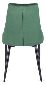 Zielone welurowe pikowane krzesło - Ziso