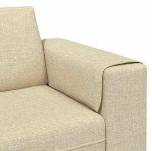 Nowoczesna kremowa sofa z ergonomicznymi podÅokietnikami i brÄ zowymi nogami, idealna do 4 osÃ³b