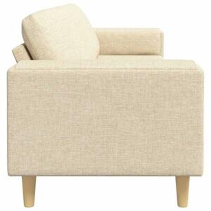 Nowoczesna kremowa sofa z ergonomicznymi podÅokietnikami i brÄ zowymi nogami, idealna do 4 osÃ³b